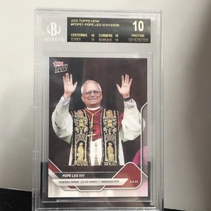 POPE LEO XIV BGS 10 BLACK LABEL 2025 TOPPS NOW! 1. American # 0018262203 - Bild 1 von 2