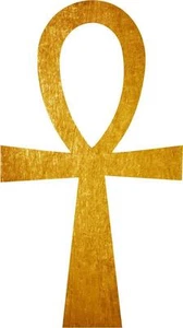 Autocollant sticker egypte antique ancienne egyptien ankh croix de vie or - Picture 1 of 1