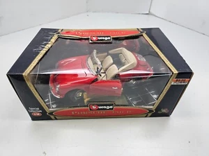 Vintage Burago 1:18 Scale Die Cast Red Porsche 356 B Cabriolet 1961 - Picture 1 of 5