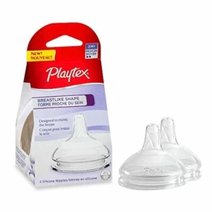Pezones de silicona Playtex de 2 quilates en forma de mama, Med. Ancho nudillo/ventilador de flujo - Imagen 1 de 3