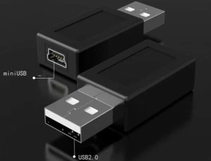 USB 2.0 Type A Male to Mini B 5 pin 5p female plug adapter convertor connector - Picture 1 of 1