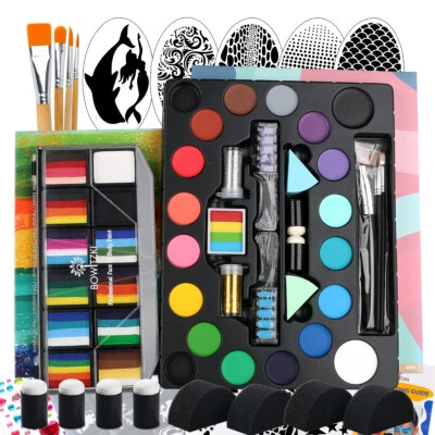 Bowitzki 2 Pack Face Painting Kit for Kids Non Toxic Water Activated Face Paint - image 1 of 4