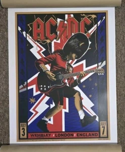 OFFICAL AC/DC POWER UP TOUR POSTER LONDON 3 & 7th JULY 2024 RARE VARIANT NEW - Picture 1 of 3