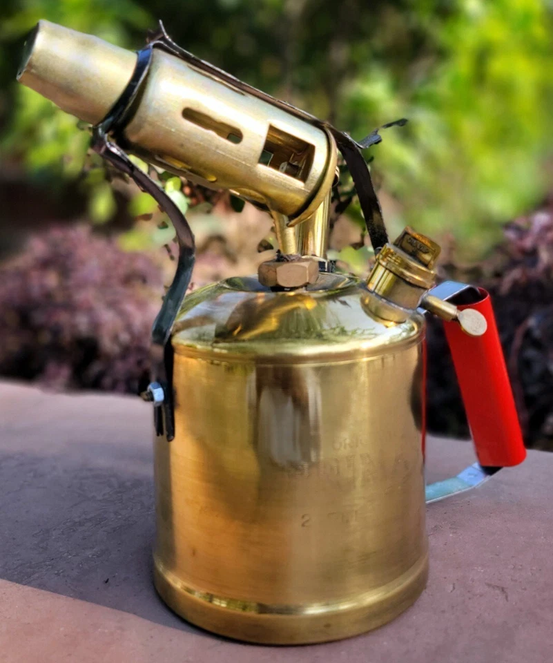 Classic Brass Kerosene Blow Torch Lamp –  Authentic Vintage Reproduction. - Image 1 of 4