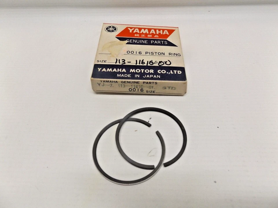 NOS YAMAHA 113-11610-01-00 PISTON RING SET STD BORE MJ2 YJ2 - Imagem 1 de 1