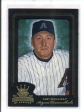 CURT SCHILLING 2003 DONRUSS DIAMOND KINGS #74 GOLD BLACK FRAMED #028/100 AZ4781