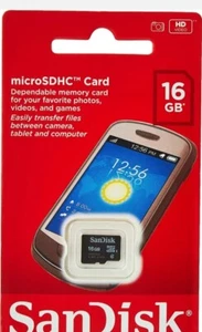 SanDisk 16 GB microSDHC Memory Card Only - Frustration-Free 16 GB, Black - Picture 1 of 1