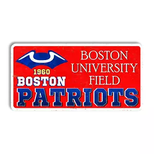 Insegna in metallo Boston Patriots vintage New England Patriots calcio decorazione parete insegna - Foto 1 di 5