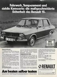 Renault 12 70er - Vintage Werbung Anzeige Reklame - yellowed_vintageads - Bild 1 von 5
