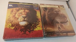 Mufasa + Lion King 2019 4K Steelbooks-NEW (Sealed)-Box Shipping with Tracking - Picture 1 of 8