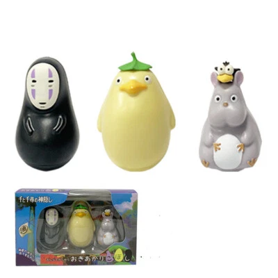 3PCS/SET Spirited Away No Face Man Tumbler Ornaments Figure Toys New Anime - Image 1 of 4
