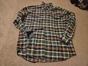 Roper Western Shirt Boys Long Sleeve Plaid Button L Blue Green White Button Down - Picture 1 of 9