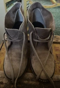 J. Crew Taupe Suede MacAlister Lace Wedge Ankle Boots Shoes Women’s 8M Italy - Picture 1 of 6