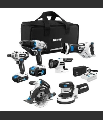 HART HPCK602B 20-volt Cordless 6-tool Combo Kit 4.0ah & 1.5ah Lithium Batts +Bag - Image 1 of 4