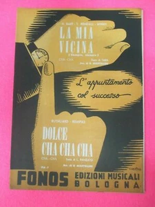 RARO SPARTITO SINGOLO LA MIA VICINA taba DOLCE CHA CHA CHA ranzato no cd lp(SP1) - Picture 1 of 1