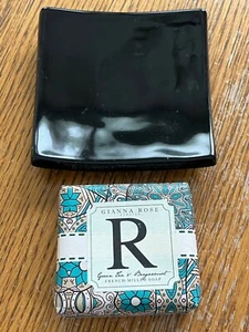 Gianna Rose Atelier Monogram Soap Bar, Letter R, 5 oz with Rare Soap Dish - Picture 1 of 2