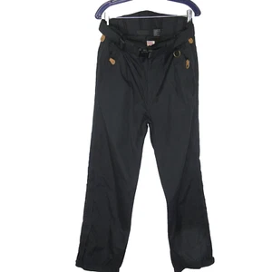 Marker EpiGal Large Snow Ski Pants Black High Back Waist Full Side Zip Lined - Picture 1 of 19