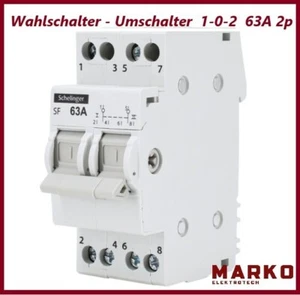 Wahlschalter -  Umschalter  1-0-2   63A   2 polig - Bild 1 von 8
