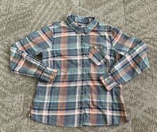 Patagonia Flannel Shirt Women’s Small Plaid Cabin Time Blue Fjord Long Sleeve