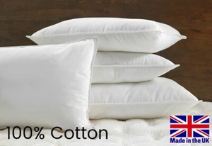 Luxus HOTELQUALITÄT 100 % Baumwolle Rohrkantenkissen - weich, mittel oder fest 2 ODER 4 - Bild 1 von 5