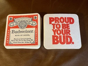 Vintage Budweiser Proud To Be Your Bud Cardboard Coasters (Lot of 30) - Picture 1 of 7