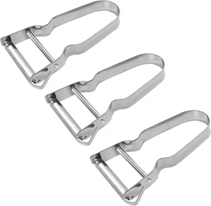 3Pcs Genuine Inox Handle Straight Blade Peeler for Kitchen - Star Potato & Fruit - Picture 1 of 12