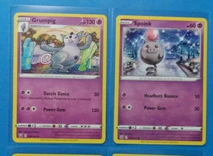 Grumpig 056/163 & Spoink 055/163 Pokemon card Battle Styles NM - Picture 1 of 1