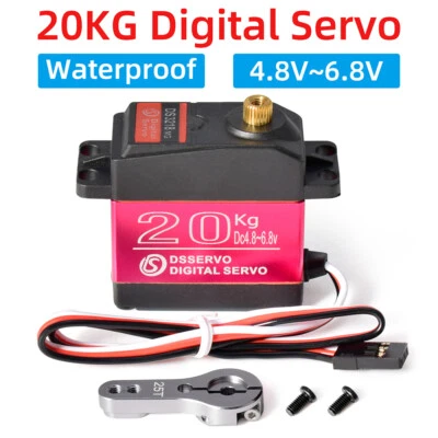 DS3218 Waterproof Servo 20KG Metal Gear Digital Servo for 1/8 1/10 1/12 RC Car - Bild 1 von 4