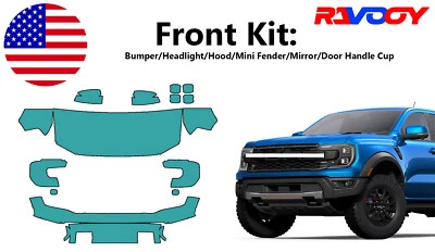 For Ford Ranger Raptor 2024-2025 Front Paint Protection Film PreCutKit PPF - Image 1 of 4