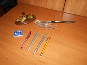 Lot Of Pen-Ballpoints--Decorative Bases For Office//Home-PeliKan Empty Capsules - Picture 1 of 8