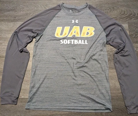 UAB Blazers Softball Under Armour Loose Heatgear Womens Small L/S Athletic Shirt Cover