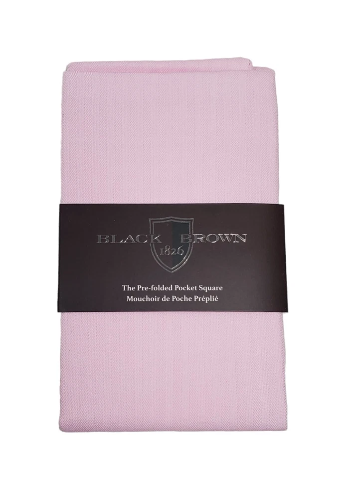 BLACK BROWN 1826 Men's Basic Light Pink Pre-folded Pocket Square  - Image 1 of 2