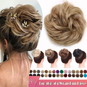 Dick Haarknoten Haarteil Dutt Haargummi Extension Messy Bun Hochsteckfrisuren DE - Bild 1 von 94