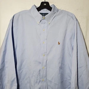 Polo Ralph Lauren Hemd Herren Large Button Down Langarm Oxford Blau 16,5 32/33 - Bild 1 von 10