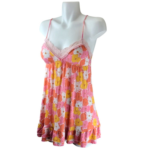 UNDERCOVER Abito lingerie babydoll Victoria's Secret donna M pizzo floreale Y2k elasticizzato