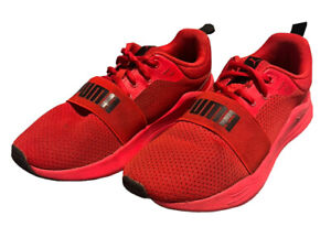Puma Sneaker Wired Run Jr 374214 05 Boys Red Tennis Shoes Lightweight Sz 5 C