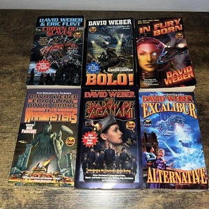 David Weber lot of 6 different paperback books, a "Sampler Series" of author - Picture 1 of 1