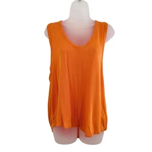 Free People Take The Plunge Tank Top Women’s Large Orange Relaxed Fit NWT - Picture 1 of 11