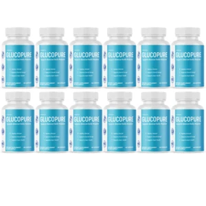 Glucopure Blood Sugar Support for Weight Loss & Heart Health - 12 Bottles - Picture 1 of 6