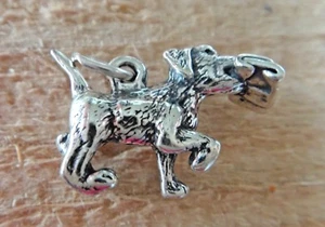 Sterling Silver 3D 15x20mm 5 gram Lab Labrador Retriever Dog w/ Newspaper Charm - Picture 1 of 7