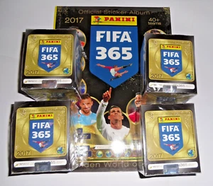 4 x PANINI FIFA 365 2017 - Display - 200 packs = 1000 Stickers + Free Album - Picture 1 of 3