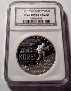 1991 P Korean War Liberty Dollar - Picture 1 of 2