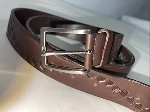 Polo Gürtel Vera Pelle Herren 49,5" 125 cm braun Ledergürtel 1,5" breit Italien - Bild 1 von 9