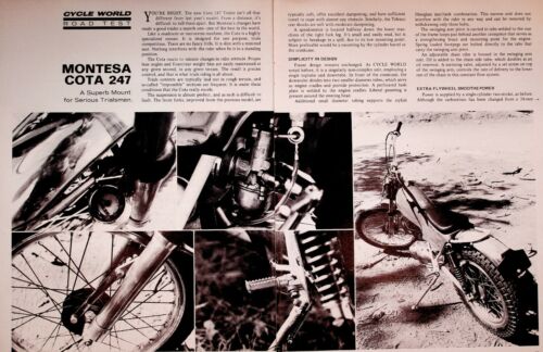 1971 Montesa Cota 247 - 4 Seiten Vintage Motorrad Straße Test Artikel