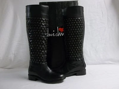 Luichiny Size 5 M Tough Stuff Black Leather Knee High Boots New Womens Shoes - Image 1 of 4