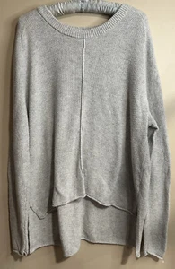 Madewell Damenpullover Samenstich grau Größe Large - Bild 1 von 5