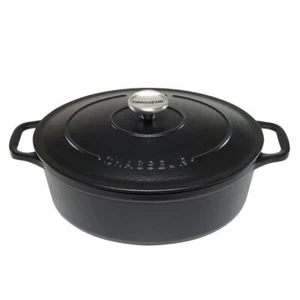 Chasseur Oval French Oven 27cm / 4L Matte Black - Picture 1 of 5