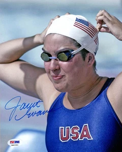 Janet Evans SIGNIERTES 8x10 Foto 4 x Olympia Goldschwimmer ITP PSA/DNA HANDSIGNIERT - Bild 1 von 1