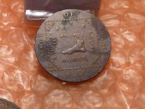 1794 "Map of France" Colonial Times Halfpenny Let/Edge Trade Token #1 - Picture 1 of 3