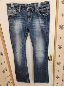 Miss Me Brand Damen Gr. 30 Easy Boot Blue Jeans Verzierungen, Distressed - Bild 1 von 7
